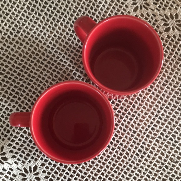 Set of 2 Fiesta Dinnerware Java Coffee Mugs Scarlet Red 12-Oz - Picture 6 of 8